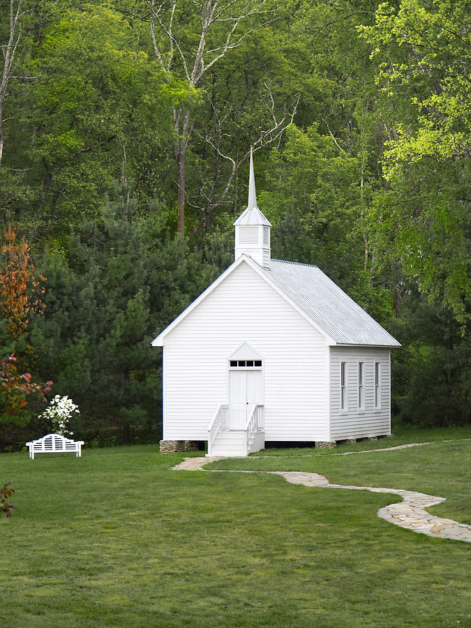Little White Church Photograph by Mike McGlothlen