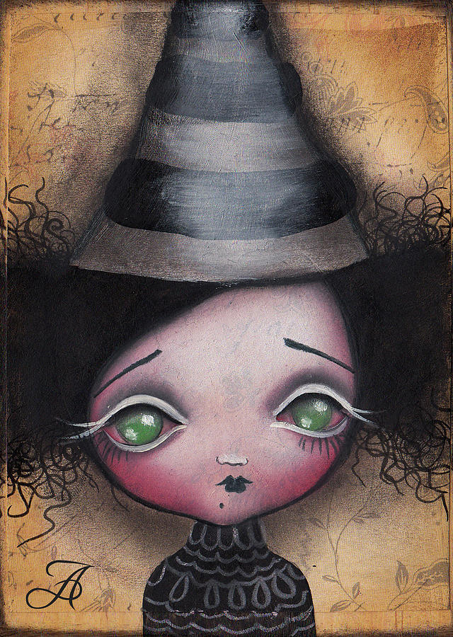 Little Witch Painting by Abril Andrade