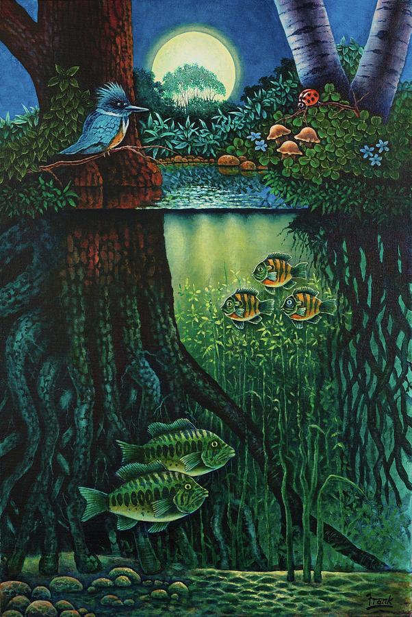 Little World Chapter Kingfisher Painting by Michael Frank