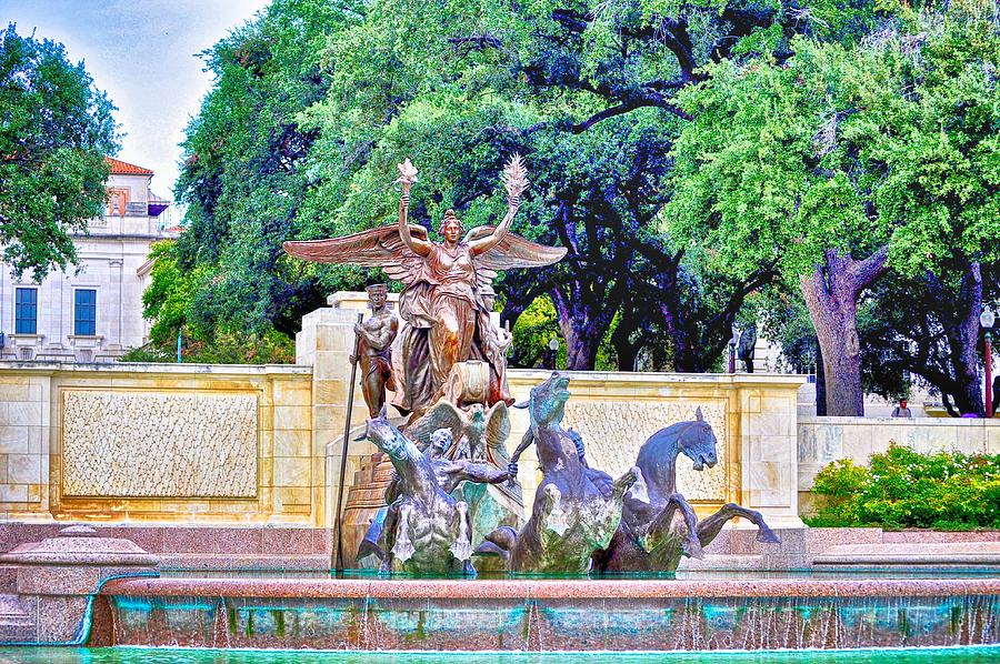 Littlefield Fountain at the Univeristy of Texas Photograph by Kristina Deane