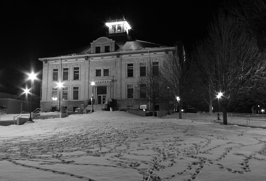 Littleton Courthouse Winter Photograph by Bill Wiebesiek