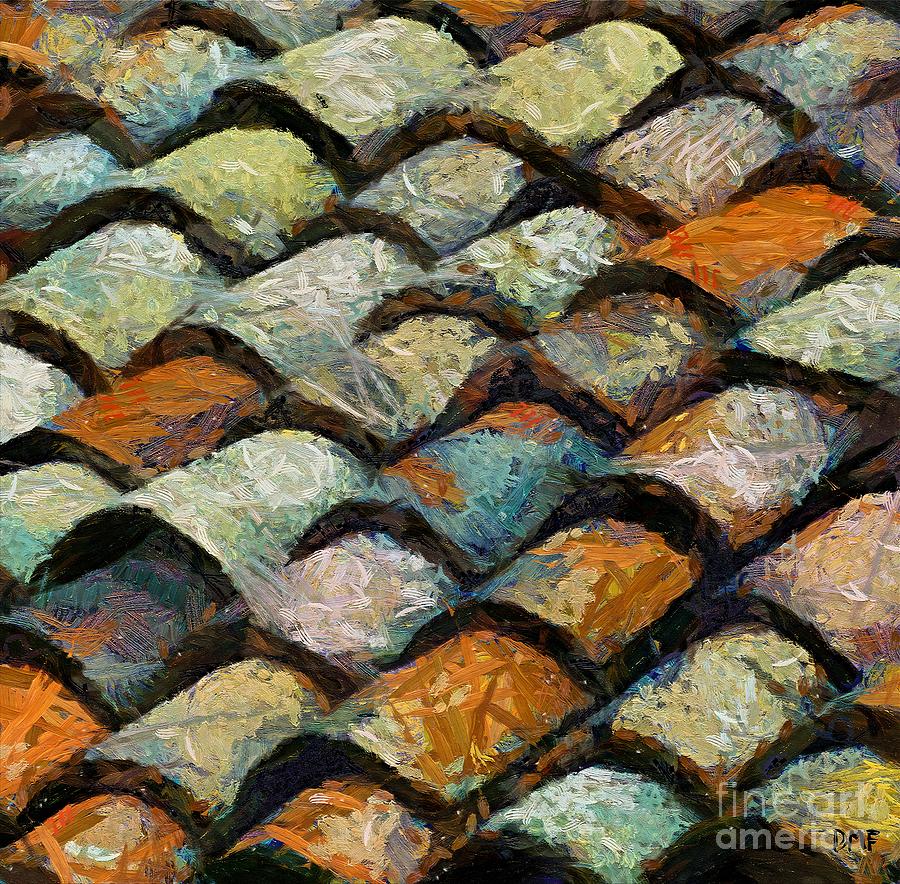 Impressionism Painting - Littoral Roof tiles by Dragica  Micki Fortuna