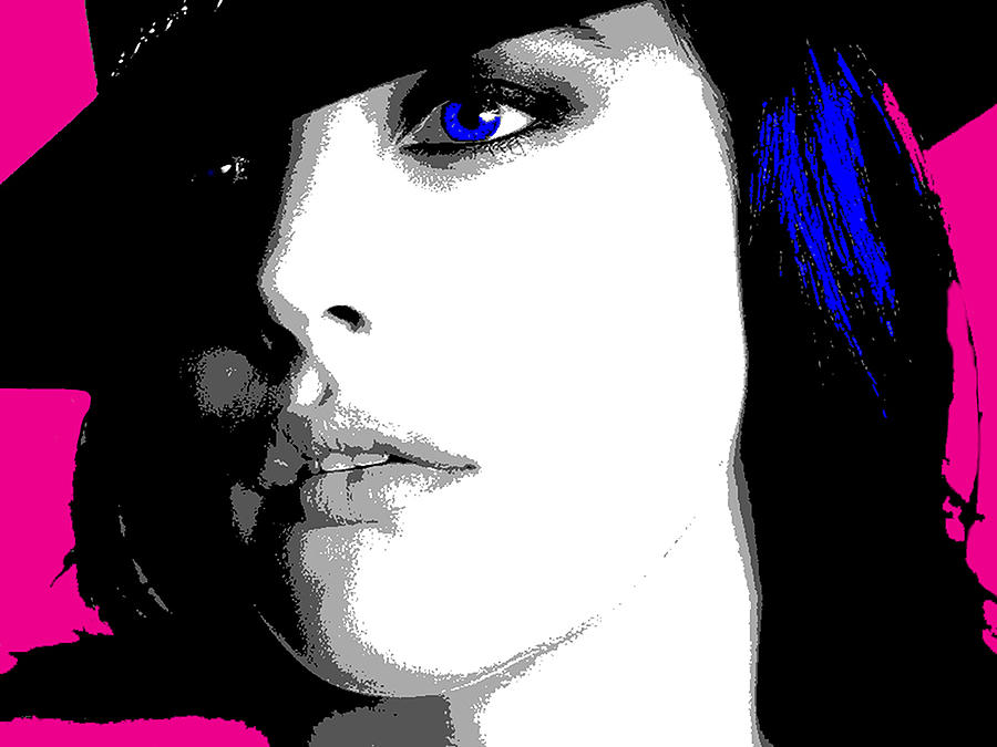 Liv In Pink And Blue Digital Art by Kap67