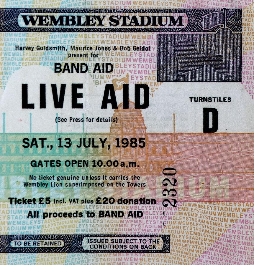 Live Aid Photograph by Benjamin Yeager