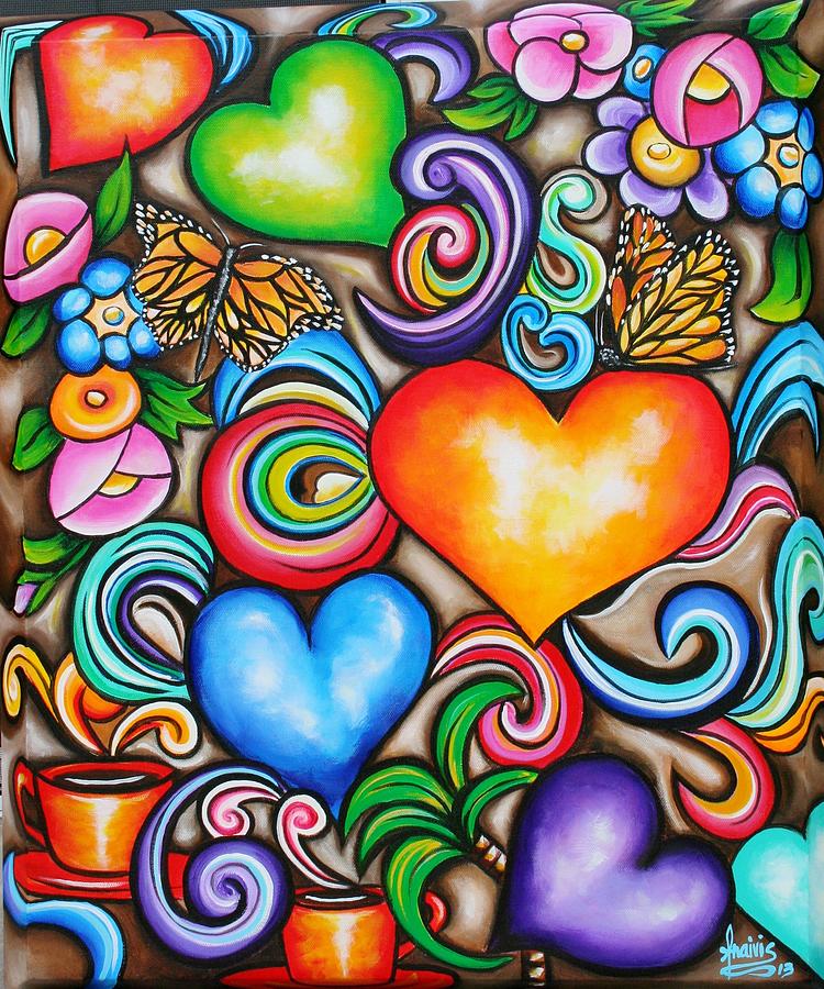 Live Live My Love Painting by Annie Maxwell
