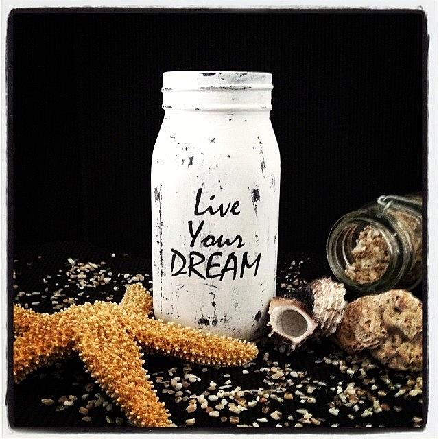 Shell Photograph - Live Your Dream Coastal Vignette by Scott and Dixie Wiley
