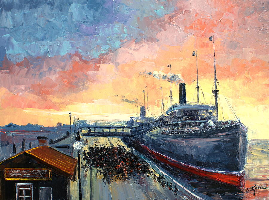 Liverpool harbour Painting by Luke Karcz