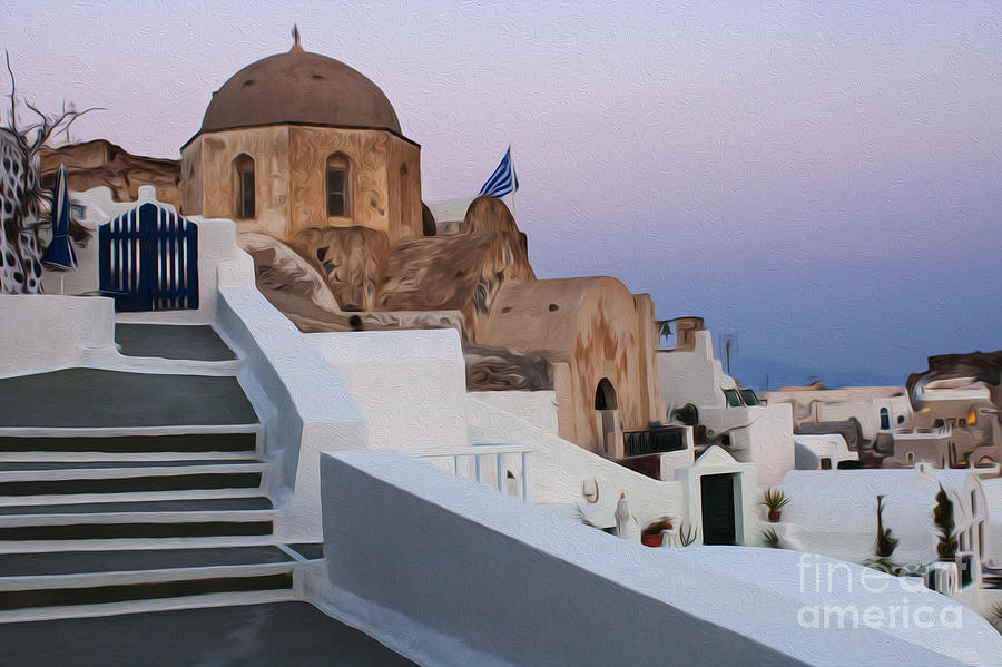 Greek Photograph - Living Architecture Santorini Greece 1 by Bob Christopher