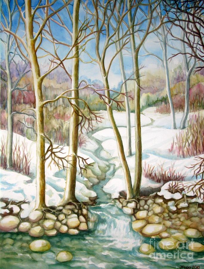 Living Creek Painting by Inese Poga