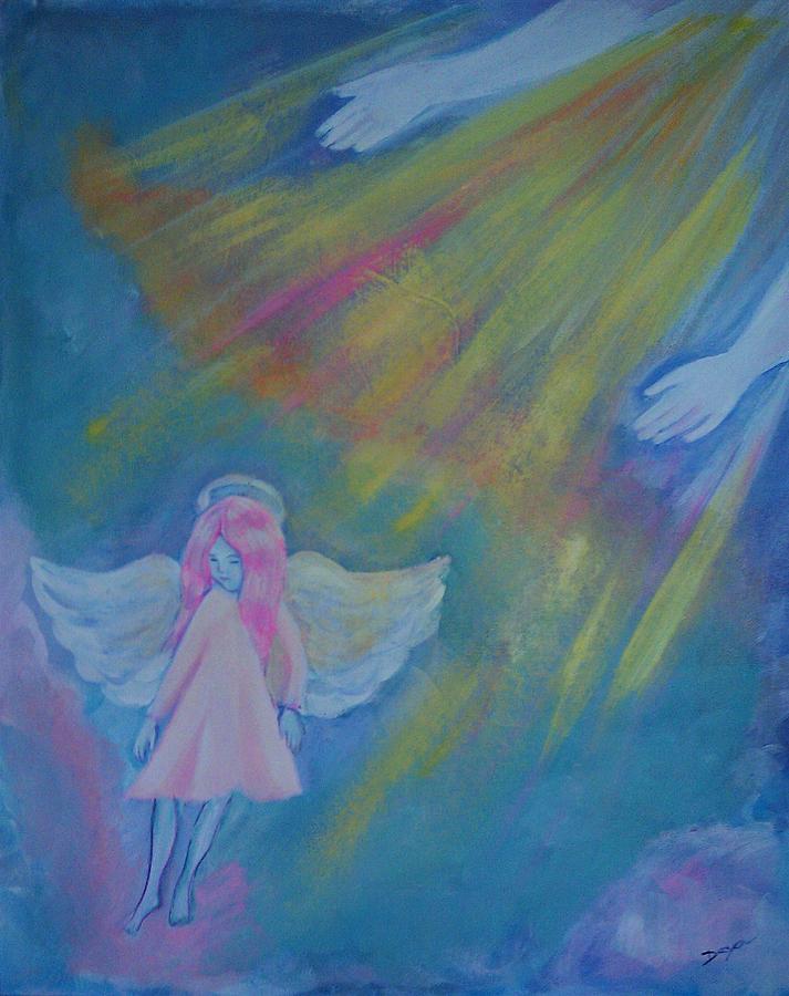 Angels Painting - Living early by Deyanira Harris