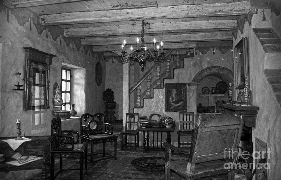 Living room in Carmel Mission Photograph by RicardMN Photography