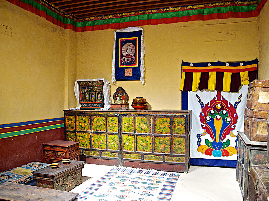 Living Room of Tibetan Home in Tibet Museum in LhasaTibet Photograph