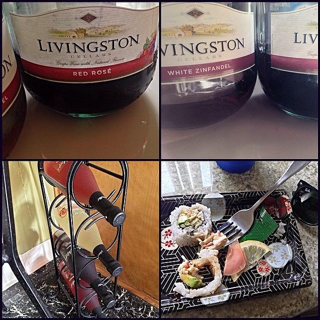 Wine Photograph - #livingston #arbormist And #sushi by Quinn  Moore