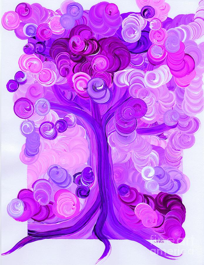 Liz Dixons Tree pink by jrr Painting by First Star Art