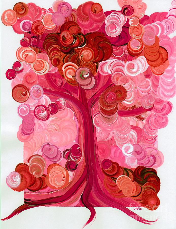 Liz Dixons Tree red Painting by First Star Art