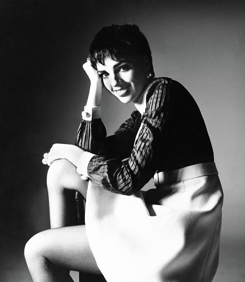 Liza Minnelli Wearing A Gino Charles Dress Photograph by Bert Stern
