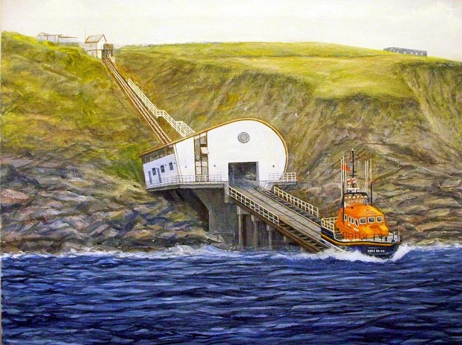 Boat Painting - Lizard Point Station by William Ravell