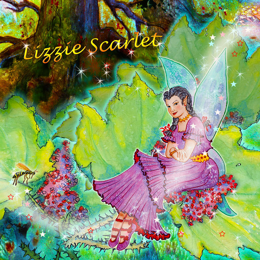 Lizzie Scarlet Thornhollow Painting by Teresa Ascone