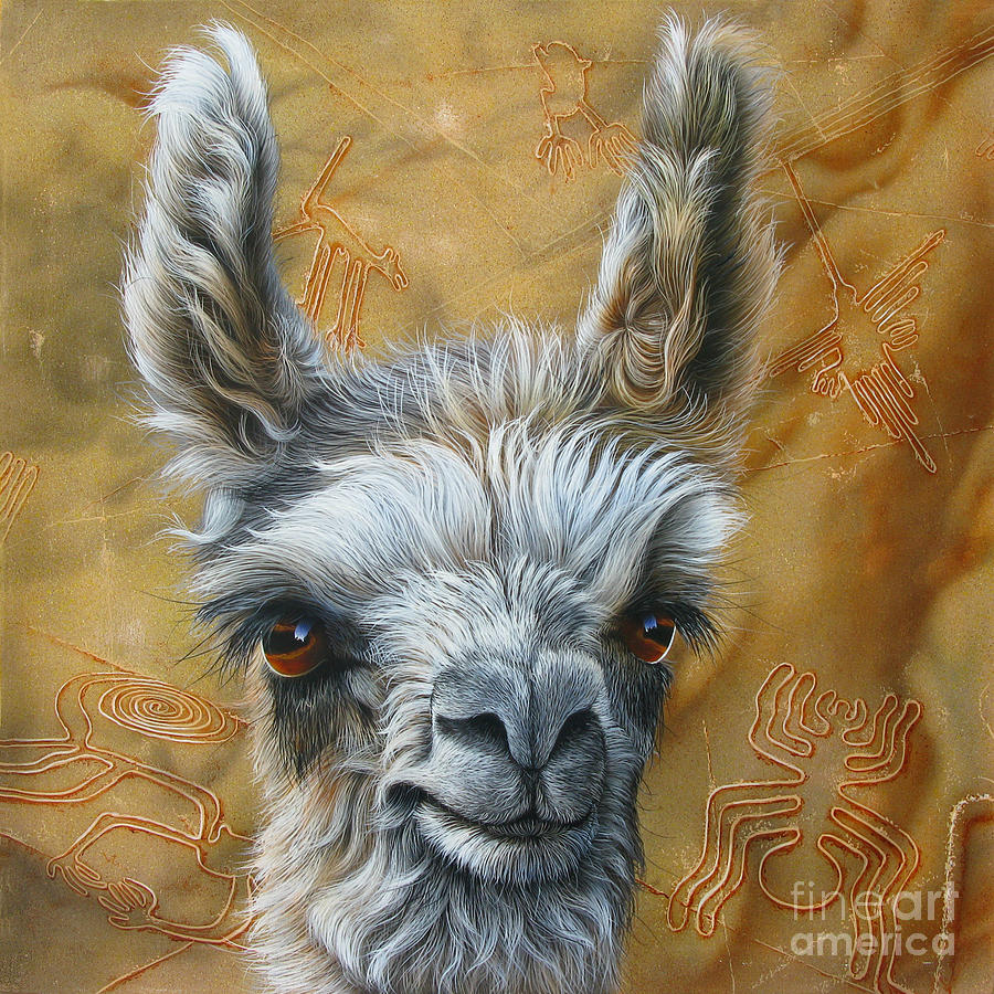  Llama  Baby Painting  by Jurek Zamoyski