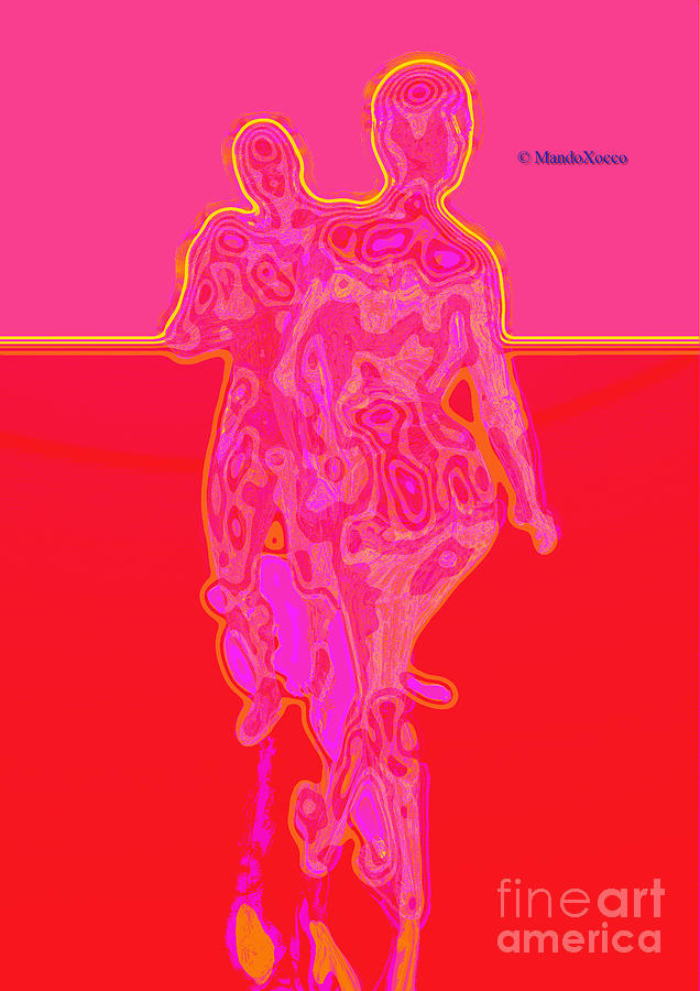 Like dance-linie-pink-red Mixed Media by Mando Xocco