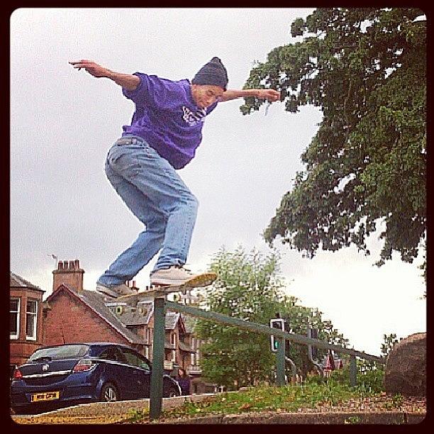 Scotland Photograph - @lloydacris With A Fs Board Earlier by Creative Skate Store