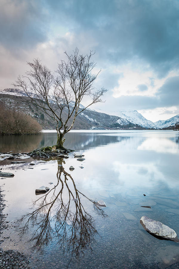 Llyn Padarn Winter Reflections Photograph by Christine Smart