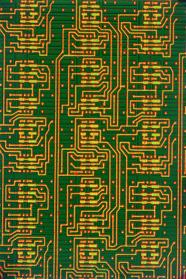 Lm Showing Surface Details Of Integrated Circuit Photograph by David Parker/science Photo Library