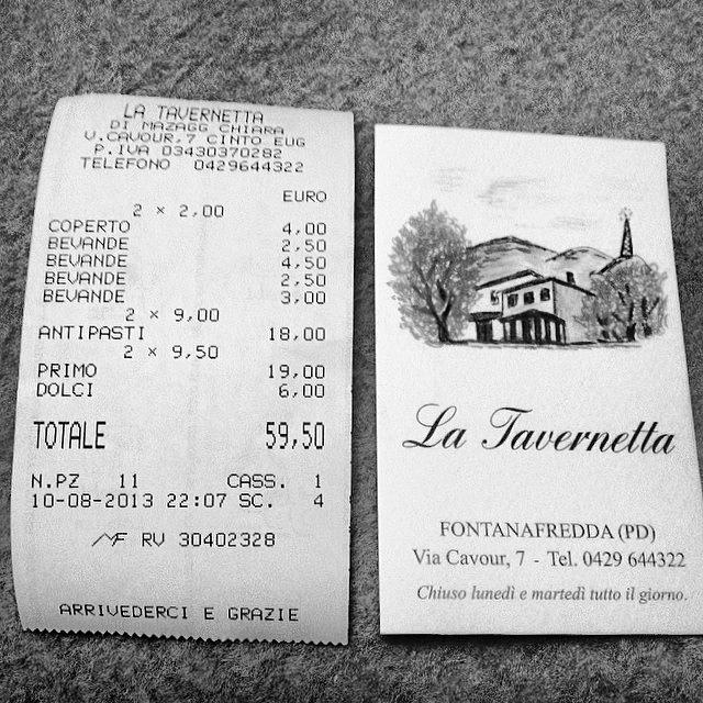 Foodie Photograph - Lo #scontrino Del #ristorante La by Prenota Per Due