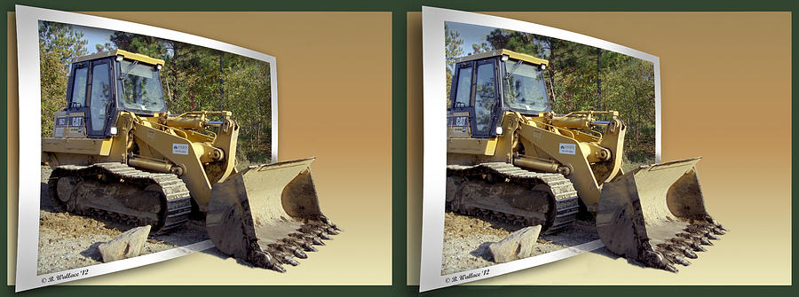 Loader - Cross your eyes and focus on the middle image Photograph by Brian Wallace