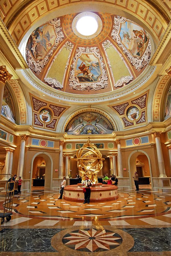 Lobby of The Venetian Hotel  Las Vegas Photograph by Willie Harper