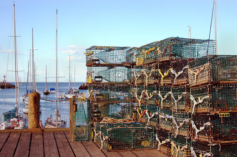 Boat Photograph - Lobstah Traps by Joann Vitali