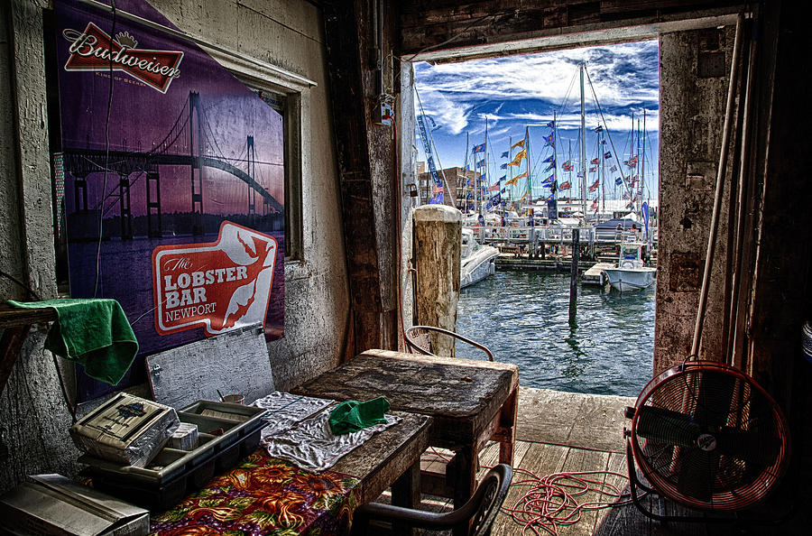 Lobster Bar on the dock Digital Art by John Hoey