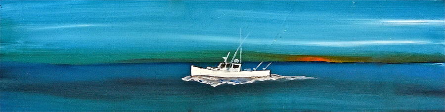 Lobster Boat - DownEast - Tuna Boat Mixed Media by Jeffrey Canha