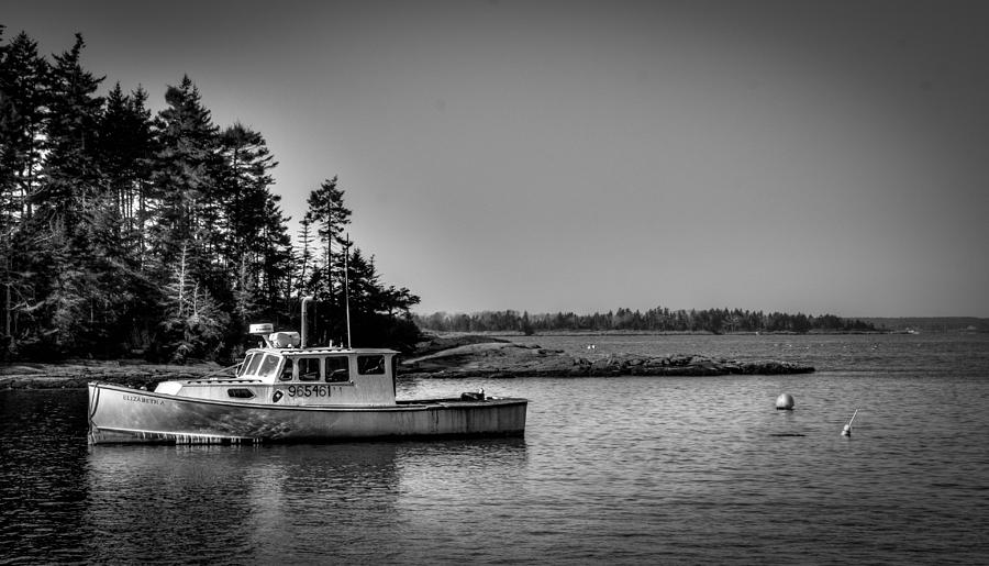 Black And White Photograph - Lobster boat by Jahred Allen
