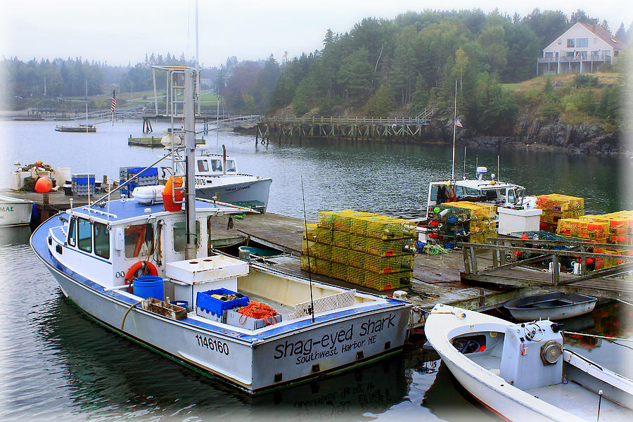 Lobster boats in Southwest Harbor Photograph by Carolyn Derstine