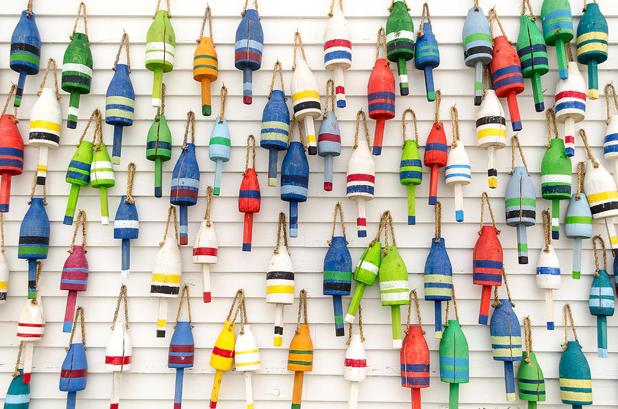 Alep Photograph - Lobster Buoys by At Lands End Photography