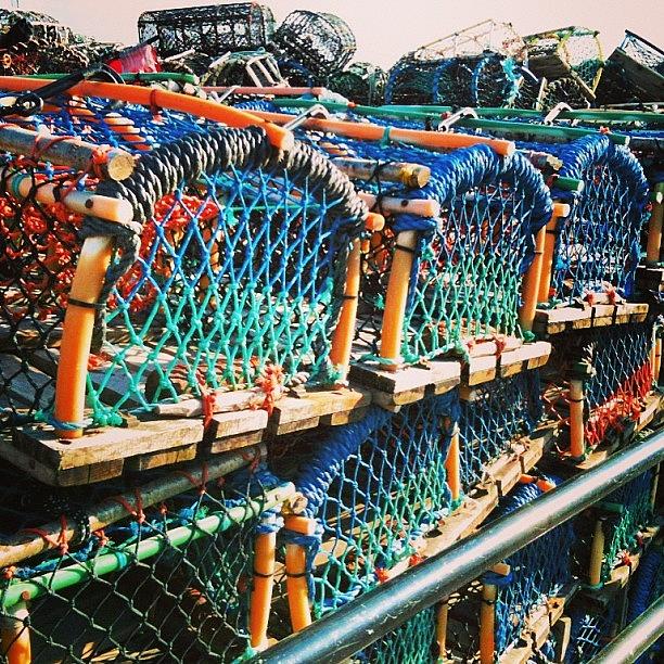 Lobsters Photograph - Lobster Cages #whitby #lobsters by Peter Edmondson