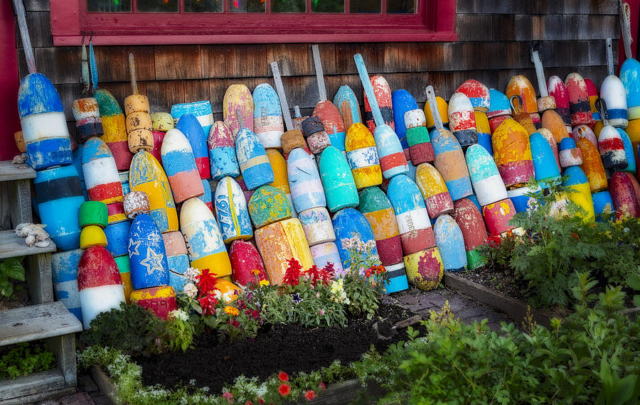 Lobster Fishing Buoys Photograph by Susan Candelario