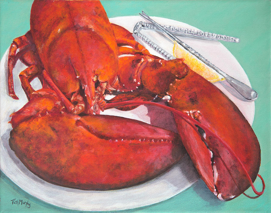 Lobster for Dinner Again Painting by Tish Murphy - Fine Art America