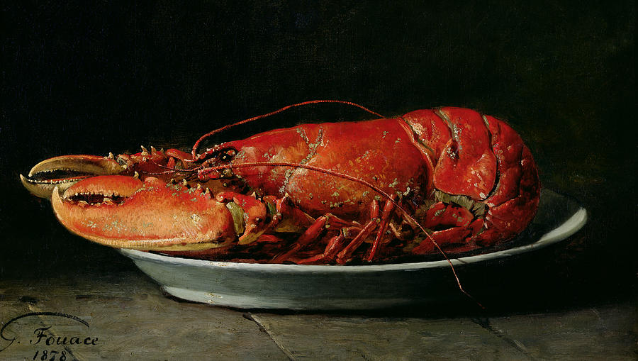 Still Life Painting - Lobster by Guillaume Romain Fouace