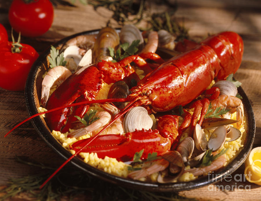 Paella Photograph - Lobster Paella by Iris Richardson