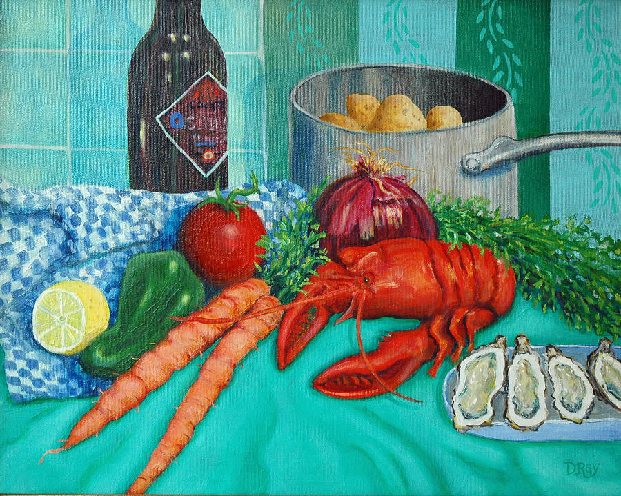 Lobster Stew Painting by Dwain Ray