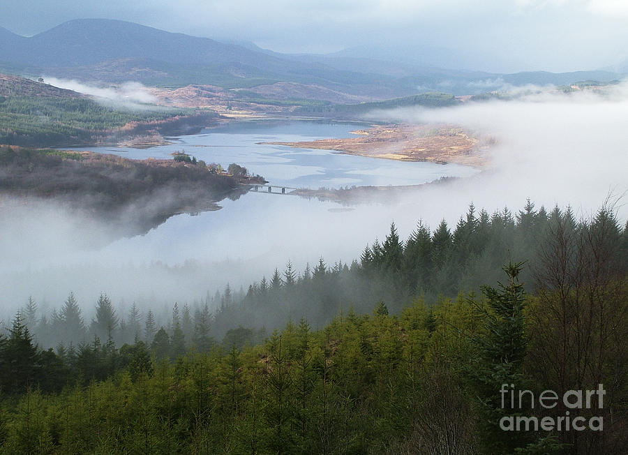 Loch Garry - Autumn Mist Photograph by Phil Banks