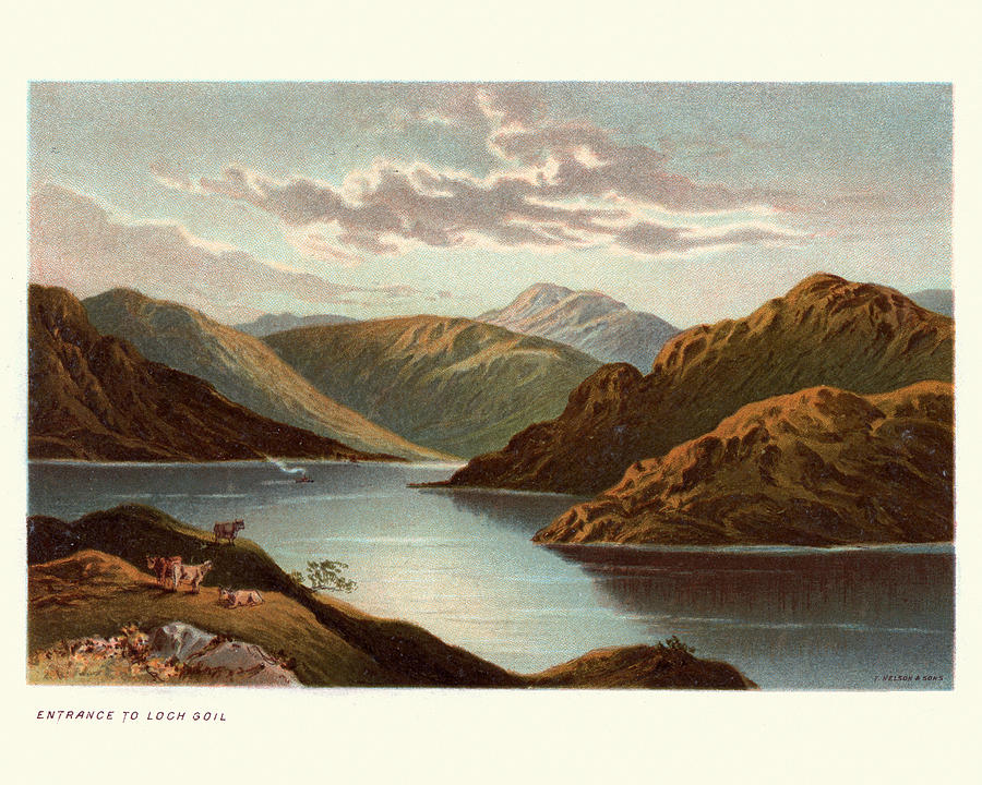 Loch Goil, Scotland, 19th Century Drawing by Duncan1890