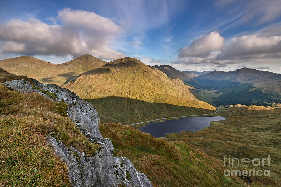 Mountain Photograph - Loch Restil and The Rest and be Thankful by Rod McLean