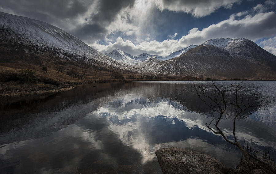 Scotland Photograph - Lochan Urr Glen Etive Glencoe Scotland by Nigel Forster