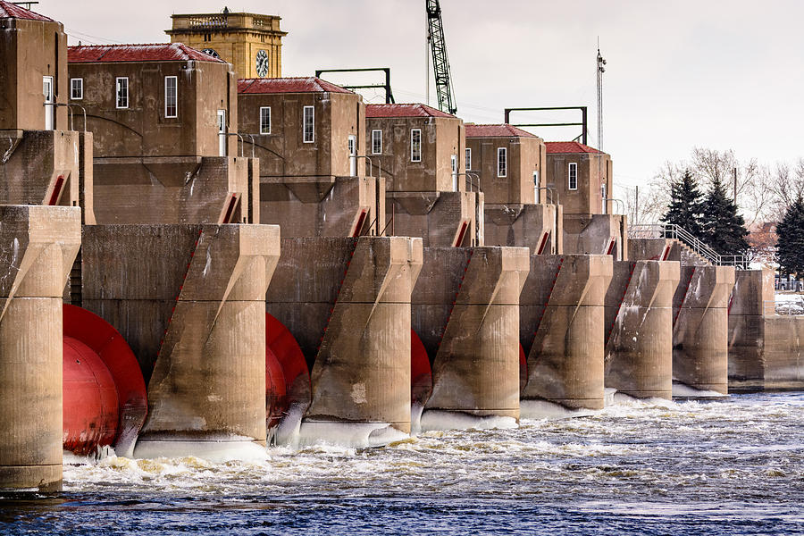 Lock and Dam 15 Photograph by Randy Scherkenbach