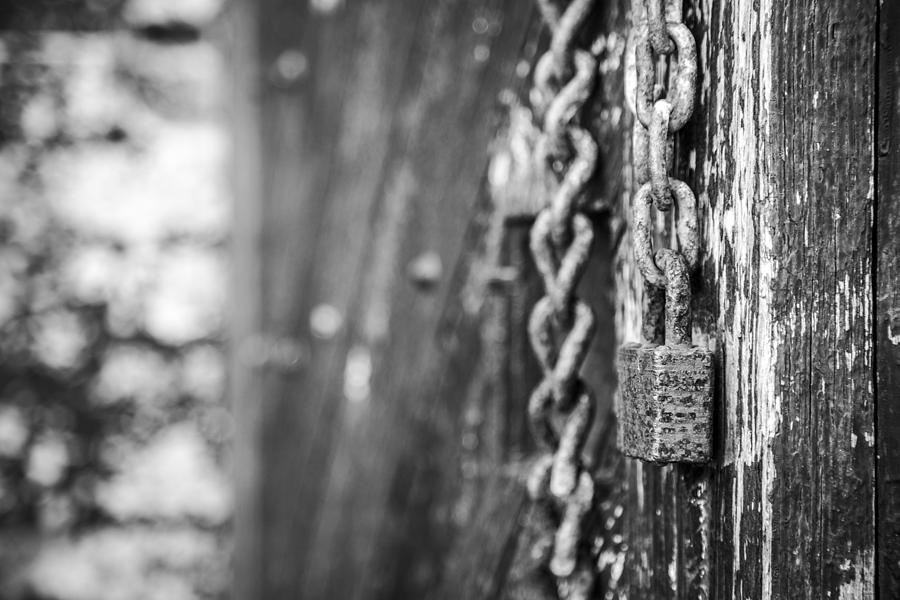Black And White Photograph - Lock it up by John McGraw