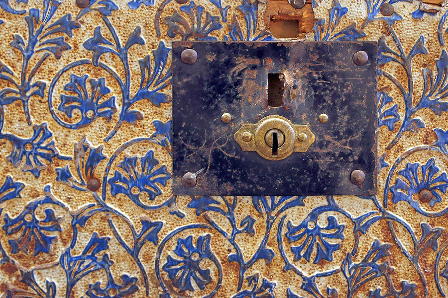 Lock - Vintage Trunk - Detail Photograph by Nikolyn McDonald