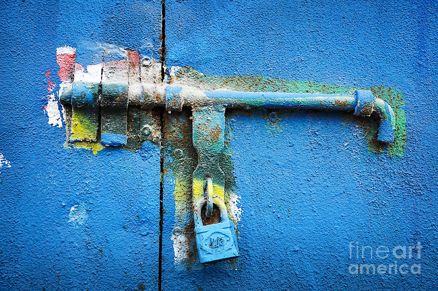 Locker Photograph - Locked by Delphimages Photo Creations Locker Photograph - Locked by Delphimages Photo Creations
